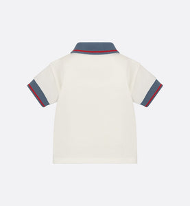 Baby Polo Shirt • Ivory Cotton Piqué