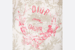Kid's T-Shirt • Beige Cotton Jersey with White Toile de Jouy Print