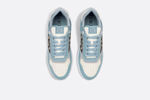 B27 Low-Top Sneaker • Light Blue and Cream Smooth Calfskin with Beige and Black Dior Oblique Jacquard