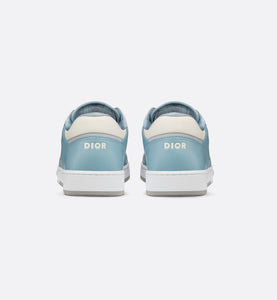 B27 Low-Top Sneaker • Light Blue and Cream Smooth Calfskin with Beige and Black Dior Oblique Jacquard