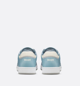 B27 Low-Top Sneaker • Light Blue and Cream Smooth Calfskin with Beige and Black Dior Oblique Jacquard