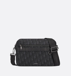 Maxi Safari Bag with Strap • Black Dior Oblique Jacquard