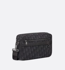 Maxi Safari Bag with Strap • Black Dior Oblique Jacquard
