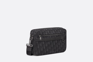 Maxi Safari Bag with Strap • Black Dior Oblique Jacquard