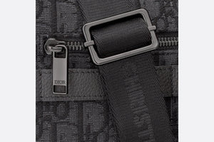 Maxi Safari Bag with Strap • Black Dior Oblique Jacquard