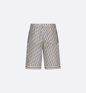 Dior Oblique Bermuda Shorts • Gray Silk Twill