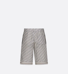 Dior Oblique Bermuda Shorts • Gray Silk Twill