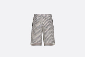 Dior Oblique Bermuda Shorts • Gray Silk Twill