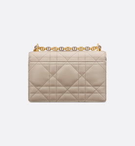 Miss Caro Mini Bag • Powder Beige Macrocannage Lambskin