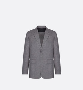 Deconstructed Jacket • Gray Silk and Cashmere Twill