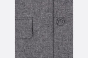 Deconstructed Jacket • Gray Silk and Cashmere Twill