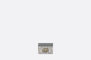 30 Montaigne Five-Slot Card Holder • Gray Dior Oblique Jacquard