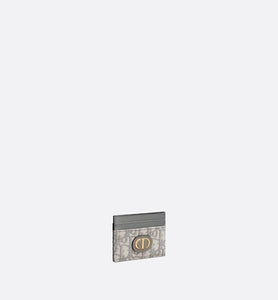 30 Montaigne Five-Slot Card Holder • Gray Dior Oblique Jacquard