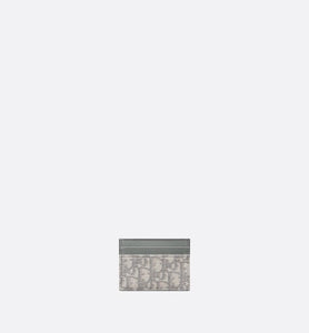 30 Montaigne Five-Slot Card Holder • Gray Dior Oblique Jacquard
