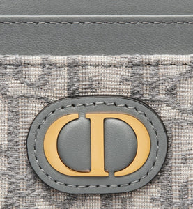 30 Montaigne Five-Slot Card Holder • Gray Dior Oblique Jacquard