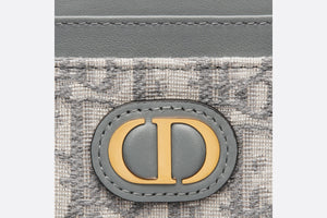 30 Montaigne Five-Slot Card Holder • Gray Dior Oblique Jacquard