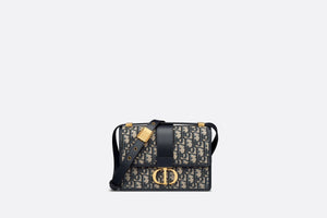 Small 30 Montaigne Bag • Blue Dior Oblique Jacquard