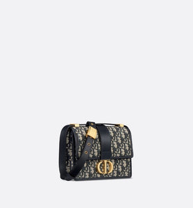 Small 30 Montaigne Bag • Blue Dior Oblique Jacquard
