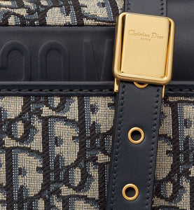 Small 30 Montaigne Bag • Blue Dior Oblique Jacquard