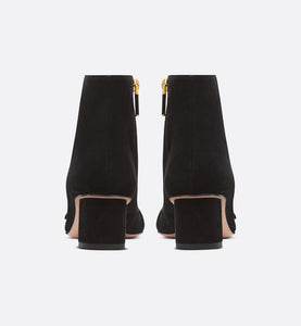 C'est Dior Heeled Ankle Boot • Black Suede Calfskin