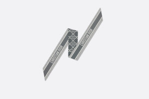Dior Cannage Mitzah Scarf • Ivory and Gray Silk Twill