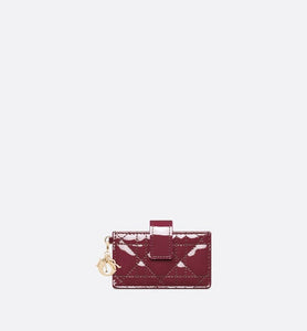 Lady Dior 5-Gusset Card Holder • Deep Fuchsia Patent Cannage Calfskin