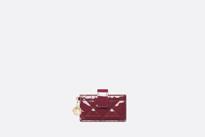 Lady Dior 5-Gusset Card Holder • Deep Fuchsia Patent Cannage Calfskin
