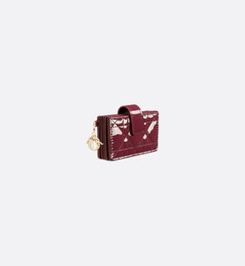 Lady Dior 5-Gusset Card Holder • Deep Fuchsia Patent Cannage Calfskin