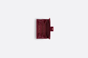 Lady Dior 5-Gusset Card Holder • Deep Fuchsia Patent Cannage Calfskin