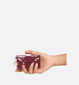Lady Dior 5-Gusset Card Holder • Deep Fuchsia Patent Cannage Calfskin