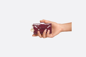 Lady Dior 5-Gusset Card Holder • Deep Fuchsia Patent Cannage Calfskin