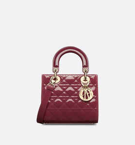 Small Lady Dior Bag • Deep Fuchsia Patent Cannage Calfskin