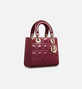 Small Lady Dior Bag • Deep Fuchsia Patent Cannage Calfskin