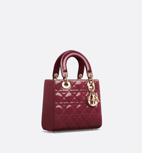 Small Lady Dior Bag • Deep Fuchsia Patent Cannage Calfskin