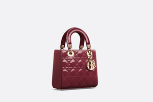 Small Lady Dior Bag • Deep Fuchsia Patent Cannage Calfskin