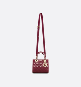 Small Lady Dior Bag • Deep Fuchsia Patent Cannage Calfskin