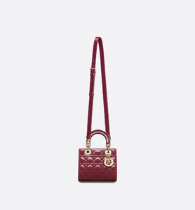 Small Lady Dior Bag • Deep Fuchsia Patent Cannage Calfskin