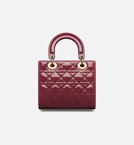 Small Lady Dior Bag • Deep Fuchsia Patent Cannage Calfskin