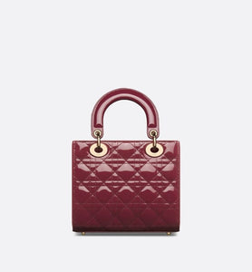 Small Lady Dior Bag • Deep Fuchsia Patent Cannage Calfskin