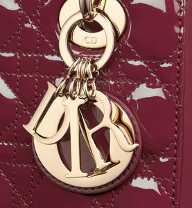 Small Lady Dior Bag • Deep Fuchsia Patent Cannage Calfskin