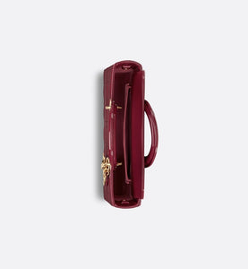 Medium Lady D-Joy Bag • Deep Fuchsia Patent Cannage Calfskin