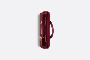 Medium Lady D-Joy Bag • Deep Fuchsia Patent Cannage Calfskin