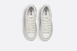 B33 Sneaker • White Smooth Calfskin and Dior Oblique Jacquard