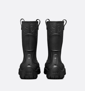 Dior Garden Rain Boot • Black Rubber with Dior Oblique Motif