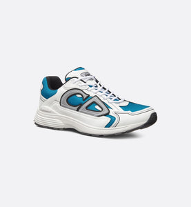 B30 Sneaker • Blue Mesh and White Technical Fabric