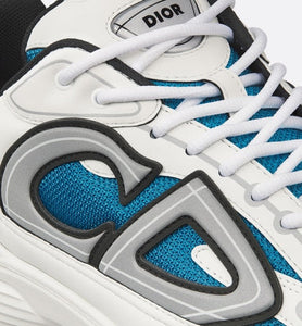 B30 Sneaker • Blue Mesh and White Technical Fabric