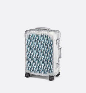 DIOR AND RIMOWA Carry-On Luggage • Gradient Blue Dior Oblique Aluminum