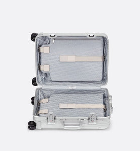 DIOR AND RIMOWA Carry-On Luggage • Gradient Blue Dior Oblique Aluminum
