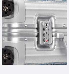DIOR AND RIMOWA Carry-On Luggage • Gradient Blue Dior Oblique Aluminum