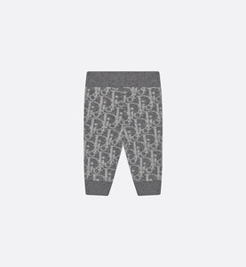 Baby Track Pants • Deep Gray and Gray Dior Oblique Wool and Cashmere-Blend Knit Jacquard
